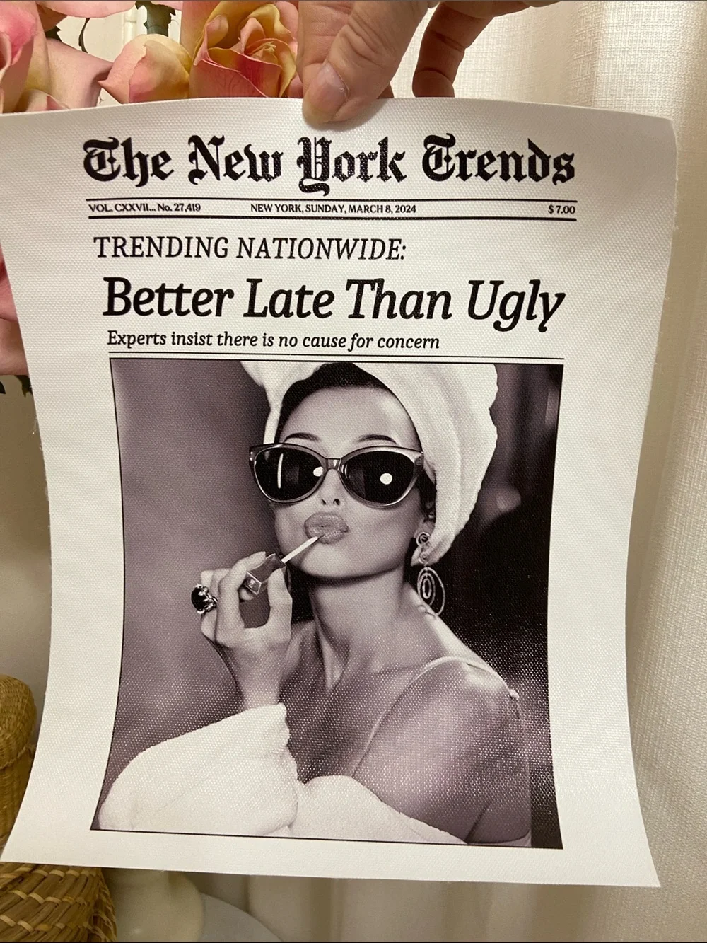 Vintage Black & White Fashion New York Magazine Wall Art